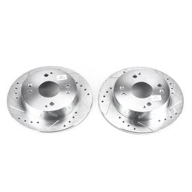 Jbr526xpr Powerstop Power Stop Drilled And Slotted Rear Rotor Set For 92-97 Honda Accord