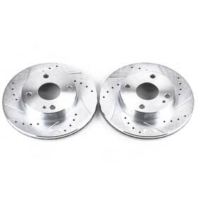 Jbr543xpr Powerstop Power Stop Drilled And Slotted Front Rotor Set For 90-93 Mazda Miata