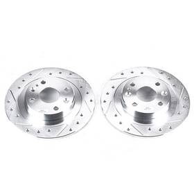 Jbr570xpr Powerstop Power Stop Drilled And Slotted Rear Rotor Set For Escort/miata/prot G
