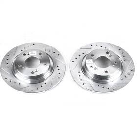 Jbr928xpr Powerstop Power Stop Drilled And Slotted Rear Rotor Set For 00-09 Honda S2000