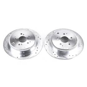 Jbr960xpr Powerstop Power Stop Drilled And Slotted Rear Rotor Set For Acura Mdx/honda Pilot