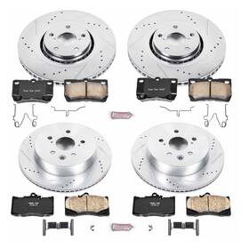 K4070 Powerstop Power Stop Front/rear Z23 Evolution Brake Kit For Lexus Gs350/gs430/is350