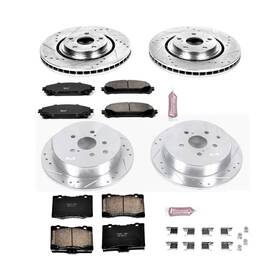 K5828 Powerstop Set Of Front And Rear Z23 Disc Brake Pad Rotor For 11-18 Sienna