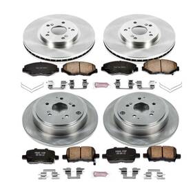 Koe2303 Powerstop Set Of Front And Rear Autospecialty Brake Kit For 03-08 Pilot