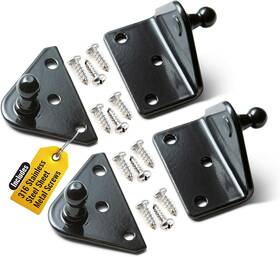 Pro Chutes 740931855569 10mm Ball Stud Mounting Black Bracket For Gas X2 Flat Angled