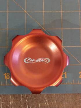 C74-717 Prowerks Pro Werks Aluminum Fill Cap Only Red Replacement