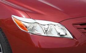 401256 Putco Chrome Eyebrow Style Head Lamp Overlays And Rings For 07-09 Camry