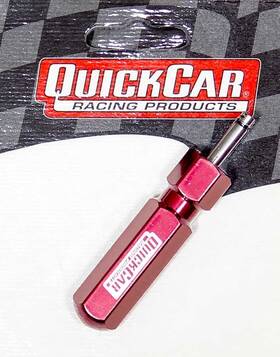 56-100 Quickcar Valve Stem Core Tool - Aluminum Red Anodize Each
