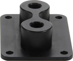 63-120 Quickcar Firewall Junction - 2 Hole 3/8-24 In Thread Aluminum Black Each