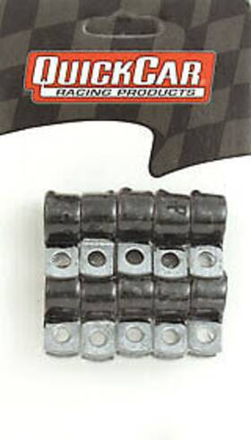 66-850 Quickcar Line Clamp - Adel 1/4 In Id Rubber Lining Aluminum Set Of 10