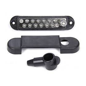 57-8022 Quickcar Racing Products Black Terminal Buss Bar With Covers