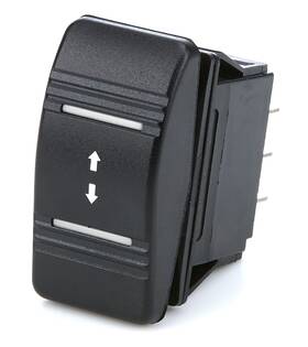 Quickcar Racing Products 52-402 Momentary 12v Black Plastic Rocker Switch