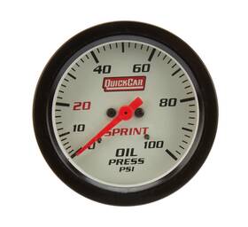 611-6004 Quickcar Racing Products Oil Pressure For Sprint Gauge Only