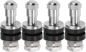 Saihisday 730440515665 High Pressure 502 Flush Mount Bolt In Metal/chrome Tire Valve Silver Black
