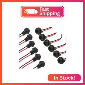 Senzeal Szlus-0750 12pcs T10 W5w 194 Led Bulbs 921 Sockets Adapter Rubber Copper Wire For
