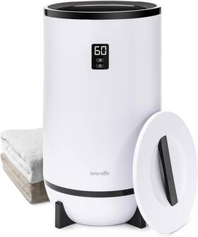 Serenelife Sltlw200 Single Touch Towel And Blanket Warmer - Black Open Box