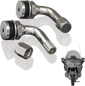 5-802 Show Chrome Accessories 90 Degree Nickel-plated Brass Angled Valve Stem For Motorcycle
