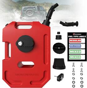 St0010-10l Stirlingear 2.64 Gallon 10l Gas Can Fuel Tank With Spout And Lockable Bracket Storage