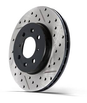 127-58003r Stoptech Slotted And Drilled Rotor 2006-2010 Jeep Grand Cherokee