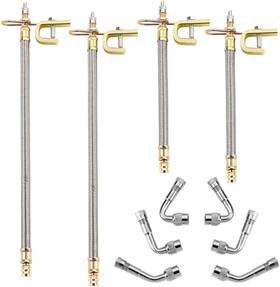 Tm86 Tinsky Valve Stem Extension 4pcs 7 Inch 12 Braided Extender 6 Gold