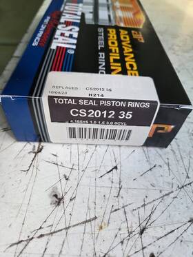 Cs2012-35 Total Seal Rings New Ap Steel Top Pistons 4.155 Bore Sbc