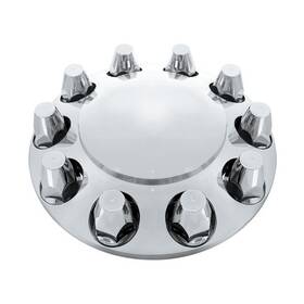 10135 United Pacific Axle Cover Dome Front Chrome Abs Plastic With 33mm