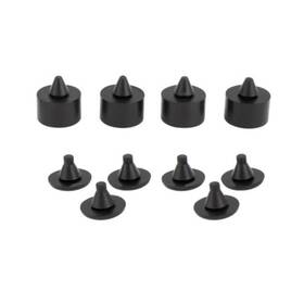 110693 United Pacific Hood Stop Buffer Set Black Rubber For 1 Chevrolet