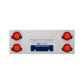35005 United Pacific Tail Light Panel 33 3/4 Inch With Visors Polished