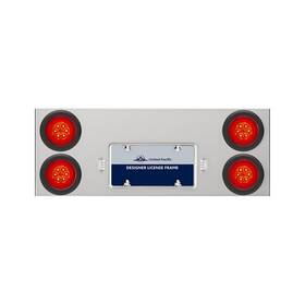 35008 United Pacific Tail Light Panel 33 3/4 Inch With Grommet Polished