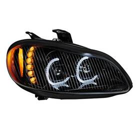 35732 United Pacific Headlight Assembly Passenger Side Black For Freightliner