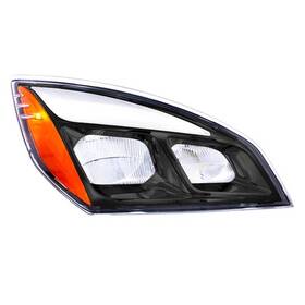 35740 United Pacific Headlight Black Led Passenger Side Low For Freightliner
