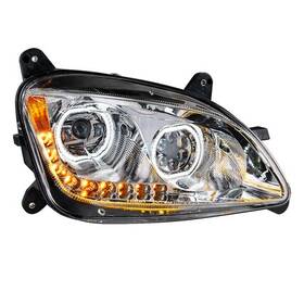 35746 United Pacific Headlight Chrome 10 Led Passenger Side For 2010 2016