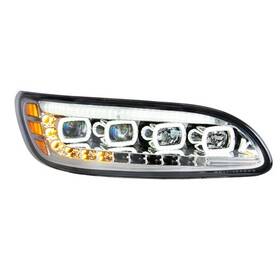 35842 United Pacific Headlight Chrome Quad Led With Directional &