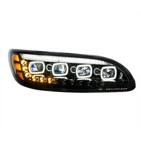 35844 United Pacific Headlight R/h Black Quad Led With Directional &