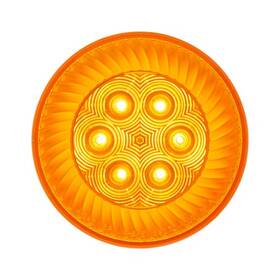 39215 United Pacific Turn Signal Light 16 Led 4 Inch Round Turbine Amber
