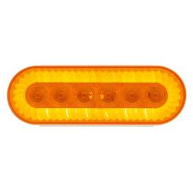 39219 United Pacific Turn Signal Light 20 Led 6 Inch Oval Turbine Design Amber