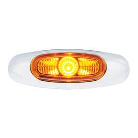 39254 United Pacific Clearance/marker Light 4 3/16 Inch Wide 3 Led Chrome