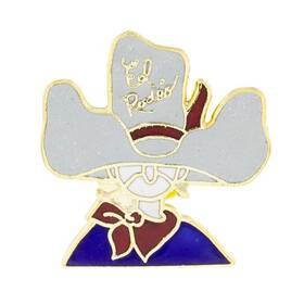 70051 United Pacific Pin El Rodeo Cowboy Hat Design Gold Vintage