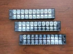 3 Large Bbt 10 Circuit 25 AMP/600 Volt Terminal Blocks With Safety Covers. Fixed Price $18.95.