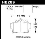 Hawk Performance HB289S.610 HT-10 Disc Brake Pad Fits 97-08 Boxster Cayman. Fixed Price $284.39.