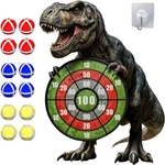 New Dinosaur Themed Toss Game Banner With 12 Sticky Balls 30 Dart Board. Fixed Price $22.95.