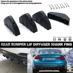 Rear Bumper Lip Diffuser Shark Fins Splitter Matte Black Universal Fit 4PCS Abs. Fixed Price $12.97.