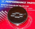 Nos Chevrolet Bowtie Push-in Oil Filler Cap 141-630. Fixed Price $25.00.