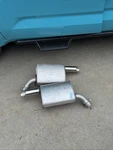 New Oem Take Off 2005-2009 Ford Mustang 4.6L V8 Axle Back Exhaust Mufflers Nos. Fixed Price $518.80.