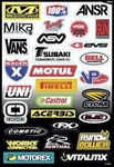 Factory Effex Sticker Sheet Sponsor Kit Motorcycle Racing Decals 10-68004. Fixed Price $24.99.