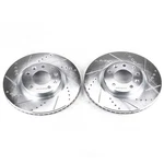 Disc Brake Rotor Set-front Drilled, Slotted And Zinc Plated Pair. Fixed Price $189.87.