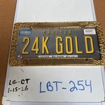 Classic Gold Plated License Frame 20372 Quality Nos In Sealed Plastic Wrap. Fixed Price $9.00.
