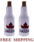 Molson Canadian 2 Beer Bottle Suit Coolers Koozie Coolie Huggie W/ Zipper New. Fixed Price $18.99.