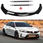 Glossy Canards Front Bumper Lip Spoiler Panel & Strut Rods For Honda Civic Us. Fixed Price $85.49.