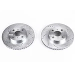 Powerstop Evolution Drilled Slotted Rotors Pair Front For Scion Xa. Fixed Price $136.34.